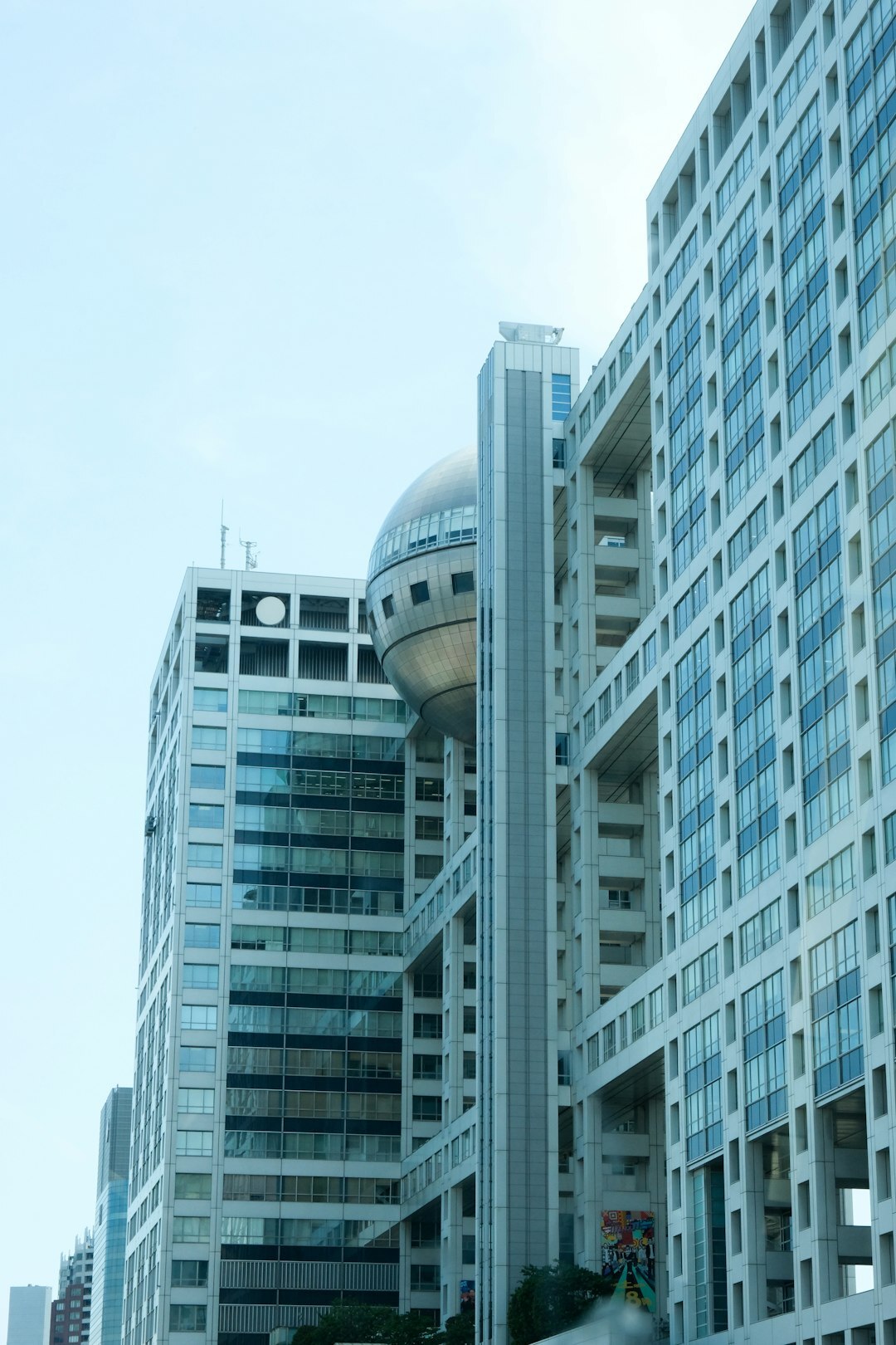 Modern media company office building exterior